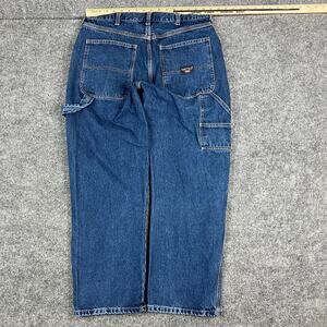 Smiths Carpenter Jeans Mens 33x30 Blue Denim Utility Workwear Hammer Loop